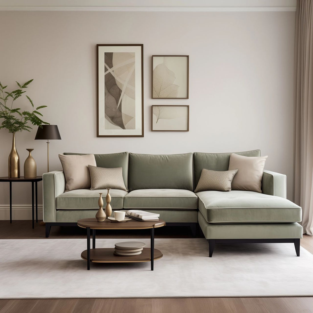 Embracing Elegance: The Allure of a Sage Green Velvet Sofa