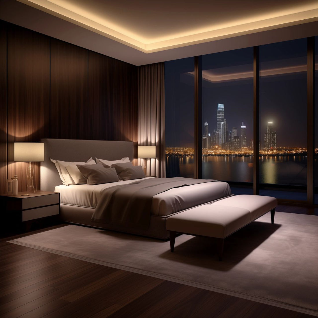 Embracing Urban Elegance: Designing a Hotel Room with Spectacular