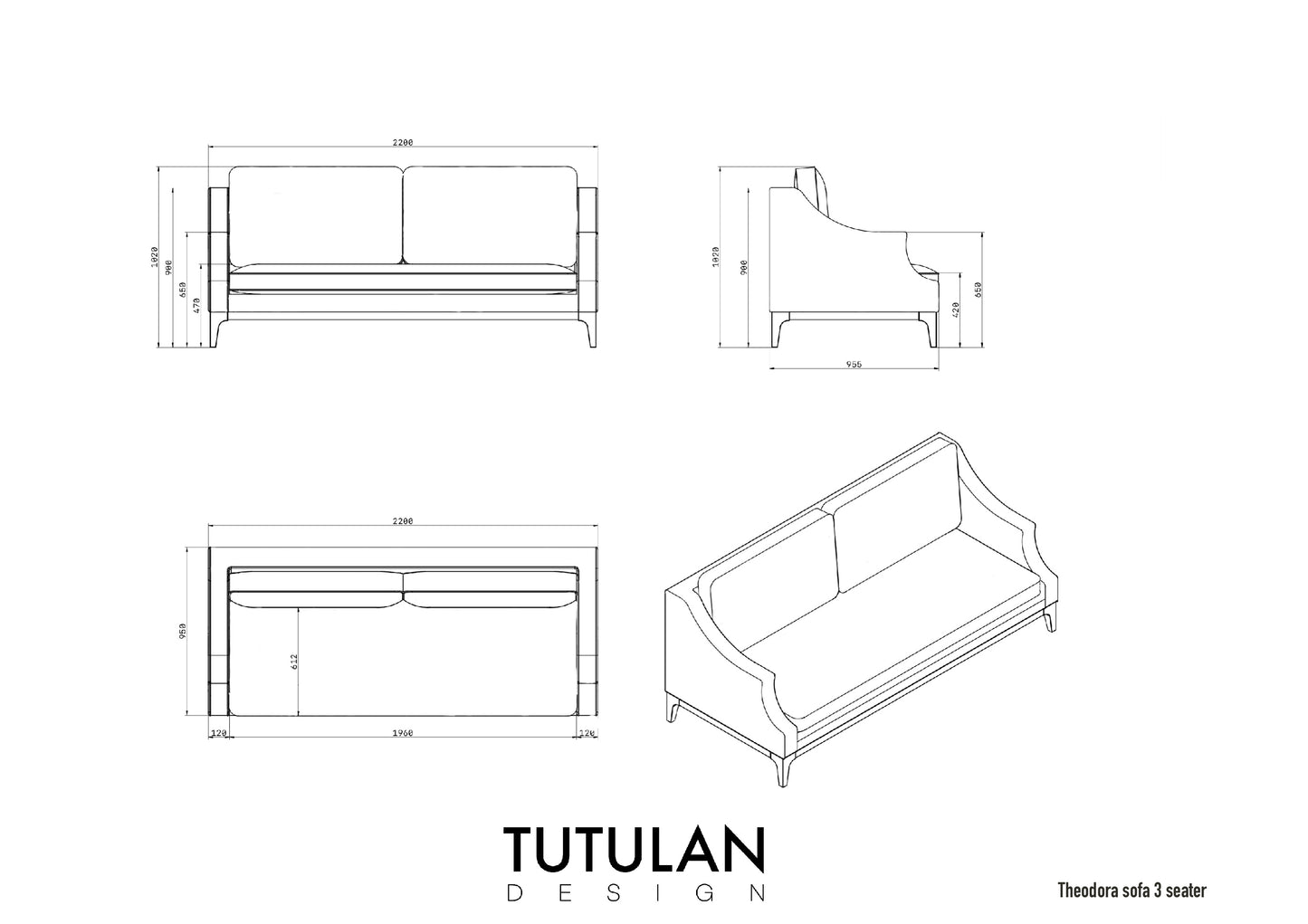 Theodora Sofa by Tutulan design