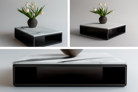 Marbella coffee table with marble top by Tutulan design