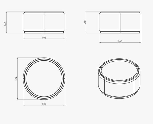 Archer Round coffee table by Tutulan design