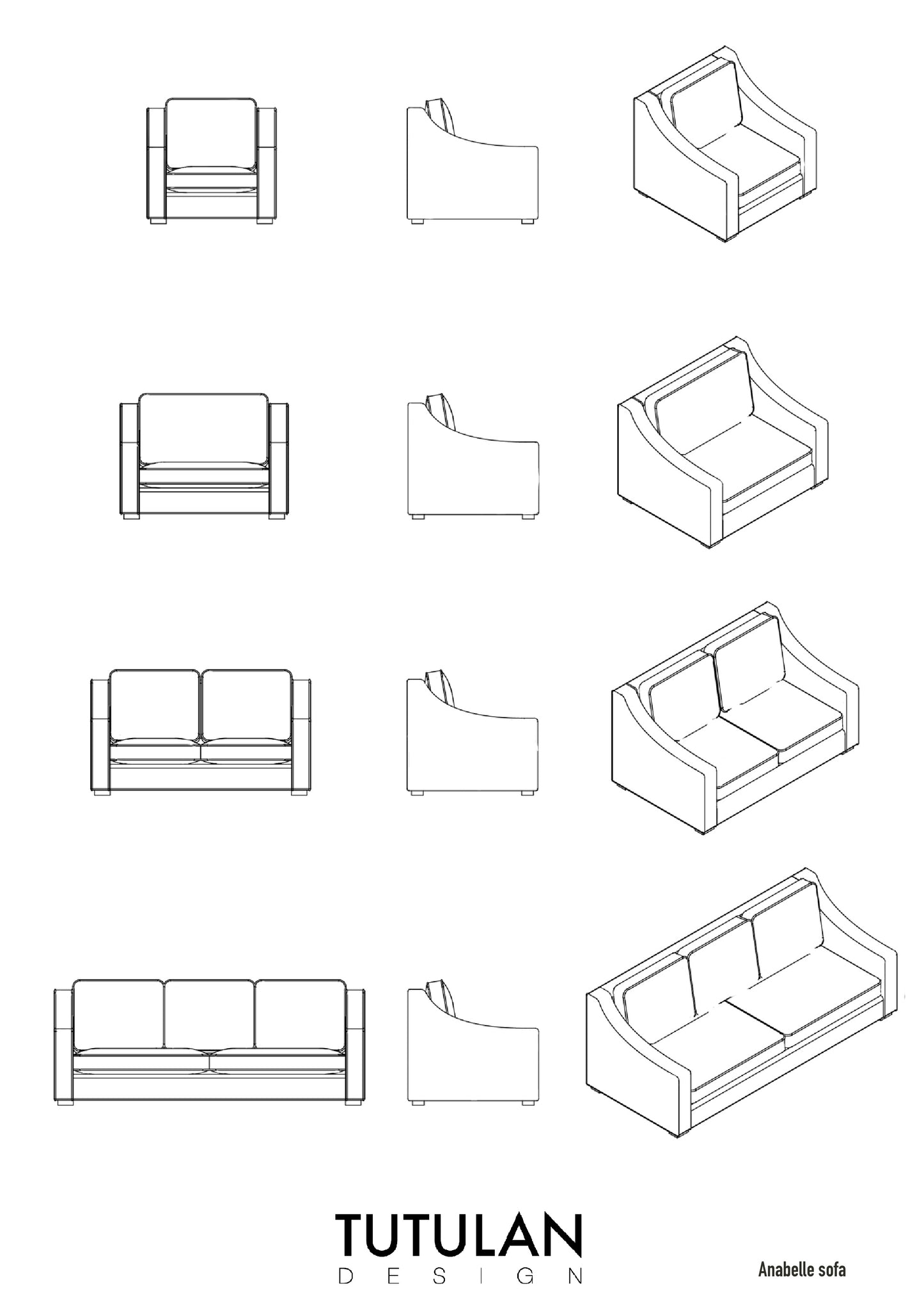 Anabelle sofa by Tutulan design