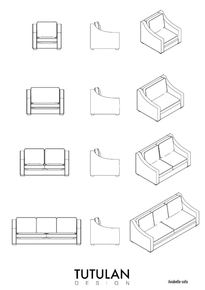 Anabelle sofa by Tutulan design